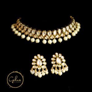 Kundan set with pearl drops