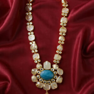 Mother of pearl long pendant mala