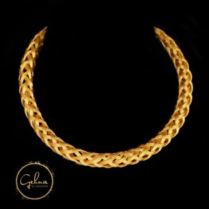 Brass gold  hasuli necklace