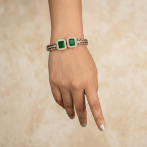 AD kada with emerald green stone