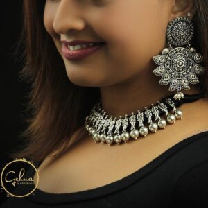 Handcrafted pure silver necklace