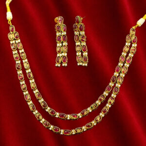 Red doublet necklace set