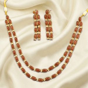 Red doublet necklace set
