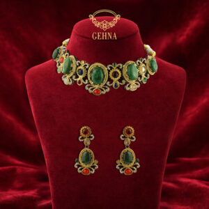 Real stone choker set