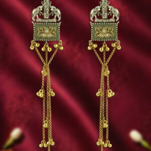 Two tone kashmiri earrings