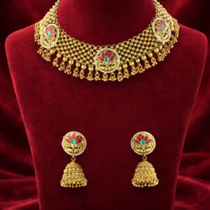 Antique gold necklace set