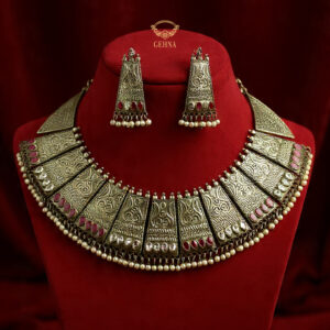 Oxidized necklace set